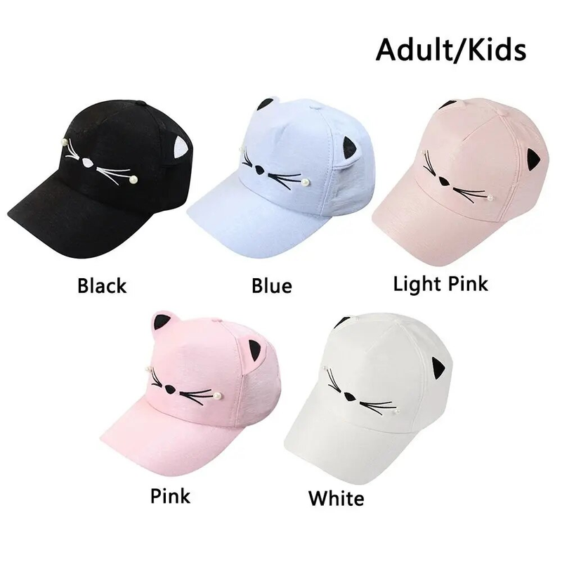 Fashion Cat Ear Baseball Cartoon Cotton Outdoor Sport Casual Sun Cap Cute Cosplay Hat_voghion.com