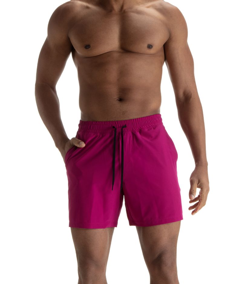 Men's Quick-Dry Running Shorts - Lightweight & Breathable For Gym Jogging & Beach (Elastic Waist 5" Inseam Black/Blue)_voghion.com