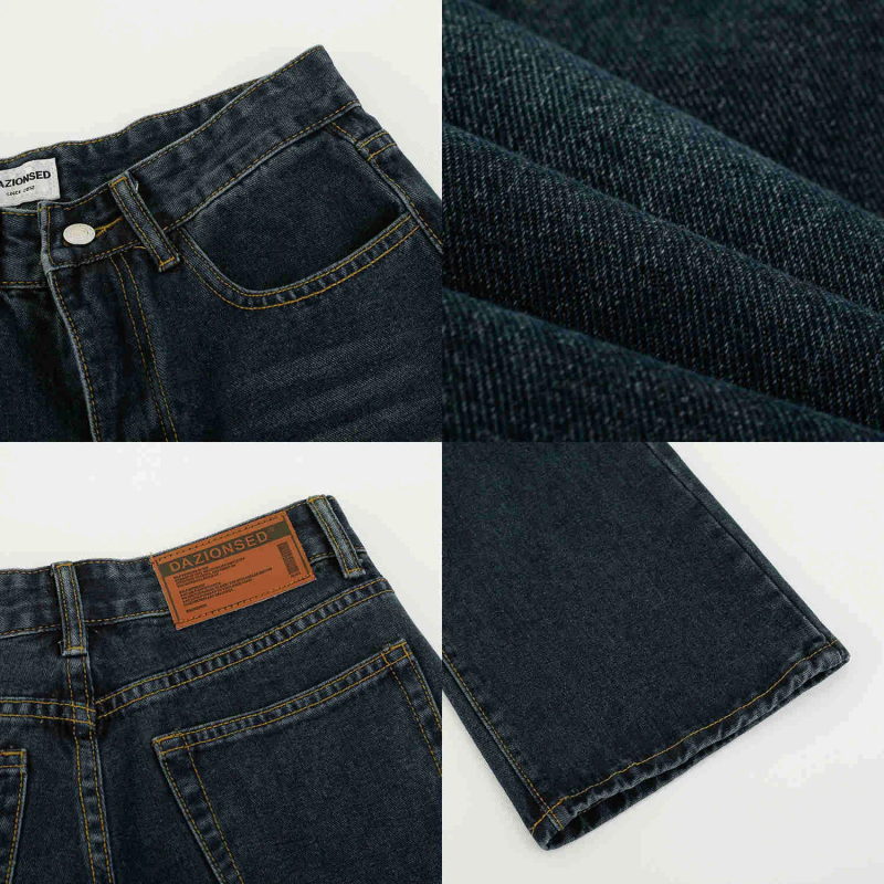 Men's IEFB Men Casual Denim Straight Pants Korean Style Solid Color Loose Simple 2022 Autumn Fashionable New Jeans_voghion.com