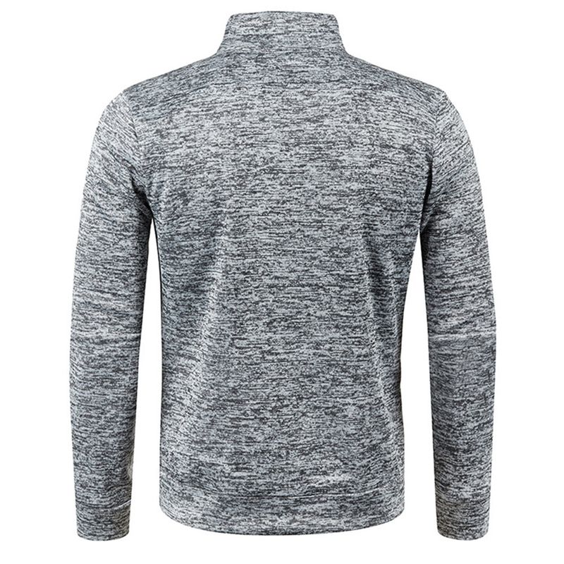 Erkek Tişörtü Frühling Dicker Kazak Halb Fermuar Kazak Für Erkek Hoody Outdoor Sweatshir Herbst Einfarbig Rollkragen Swea_voghion.com