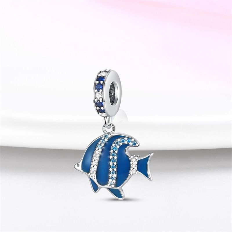 Women's Jewelry Luminous Ocean Style Shell Crab Dolphin Starfish Turtle Pendant Silver Plated DIY Jewelry Accessories Beads_voghion.com