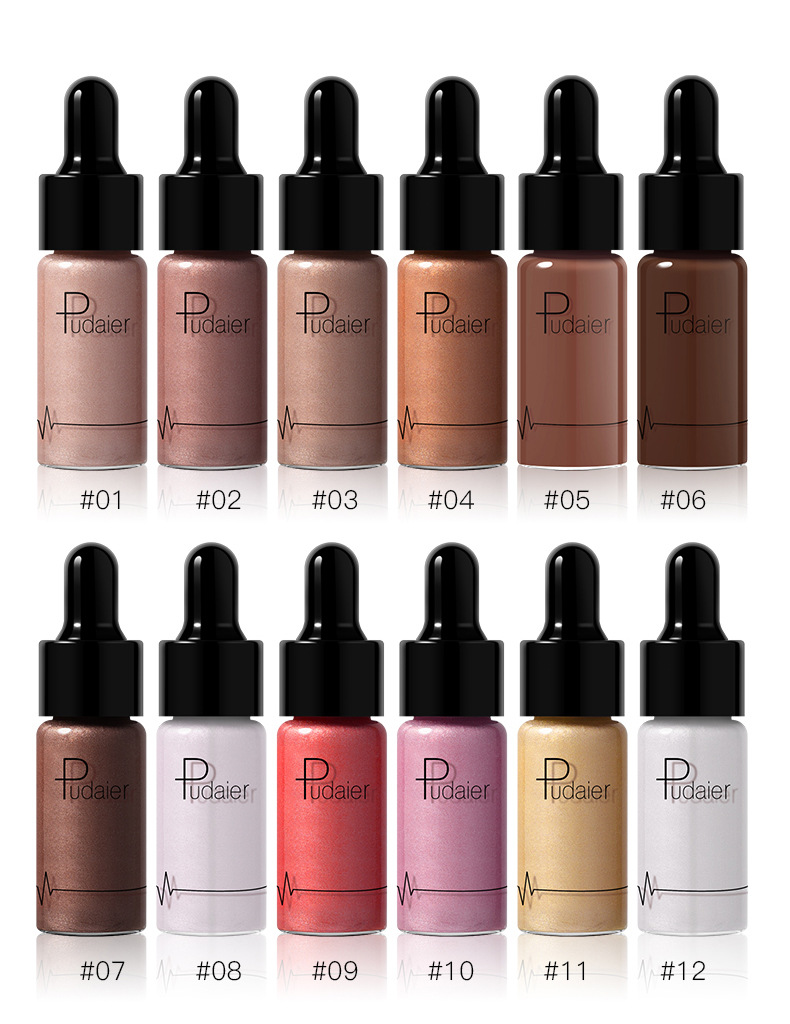 Pudaier Matte Highlighting Liquid Foundation Pearl Powder Basfärgkorrigering Foundation Liquid Brightening Hudton_voghion.com