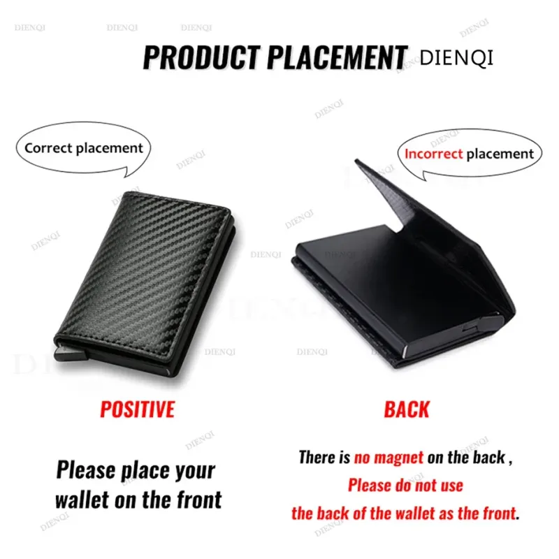 Porte-cartes de crédit en fibre de carbone, étui portefeuille minimaliste intelligent Rfid, pince à billets, porte-cartes mince pour hommes et femmes, étui pour carte de crédit bancaire_voghion.com