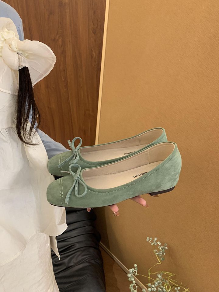 Scarpe singole da donna con tacco basso, altezza crescente, rosse, inizio primavera, nuove, stile fata, stile fagiolo francese_voghion.com