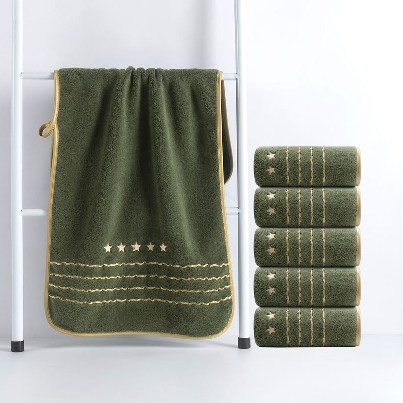 Conjunto de toalhas de banho de lã coral fina_voghion.com