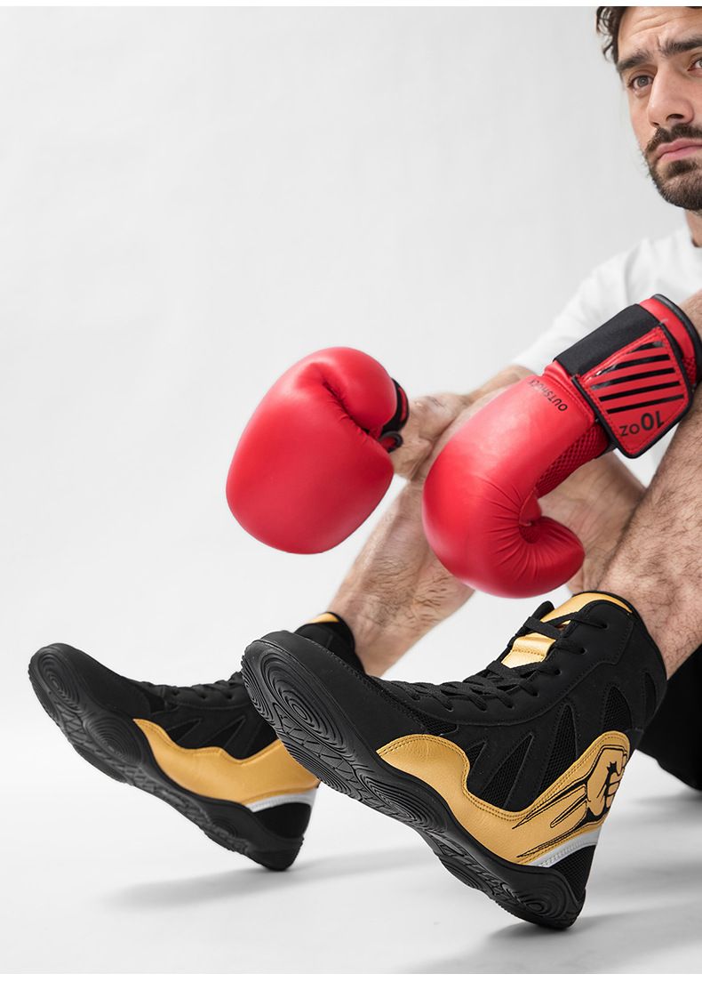 Νέα παπούτσια πάλης για άνδρες και γυναίκες, ελεύθερης μάχης, πυγμαχία, αντιολισθητικά, ανθεκτικά στη φθορά, απορροφητικά κραδασμών, εσωτερική γυμναστική, ολοκληρωμένα παπούτσια προπόνησης_voghion.com