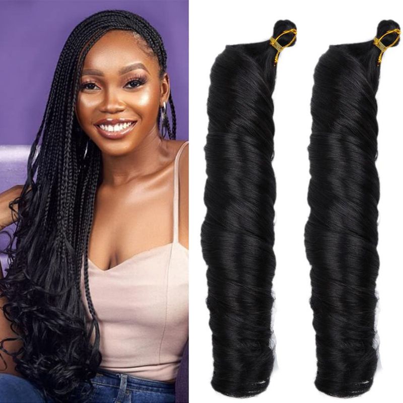 Haarverlengingen Pruiken Pruiken voor vrouwen Franse krullen Bulk haar 24 inch_voghion.com