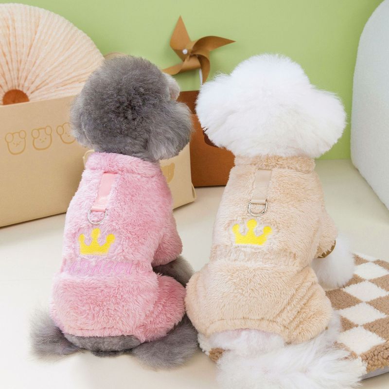 Dog Autumn/Winter Teddy Cat Pet Winter New 23 Crown Four Leg Velvet Clothes_voghion.com