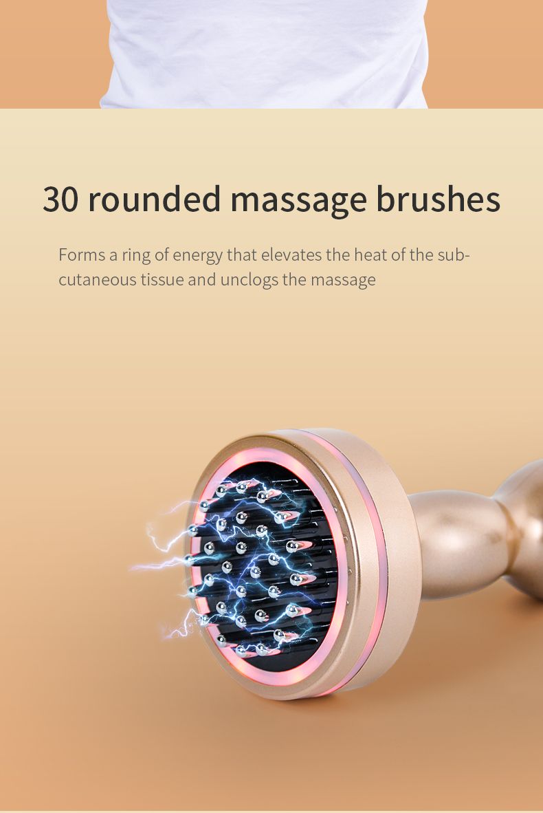 Massaggiatore Meridiano Wireless Strumento Raschiante Massaggio Vita Vibrazione Olio Essenziale Spazzola Ricaricabile SPA_voghion.com