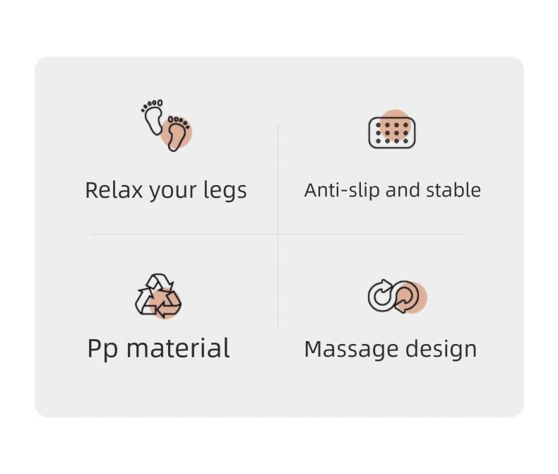 Office Footrest Massage Foot Stool Non-Slip Stable Adjustable Sitting Posture Anti-Leg Curling Tool_voghion.com