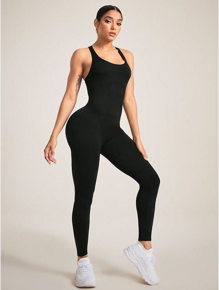 Dameklær Ny hurtigtørkende sømløs yoga-bodyshaper ett stykke sexy ermeløs ett stykke sports- og fitnessyogadress for kvinner_voghion.com