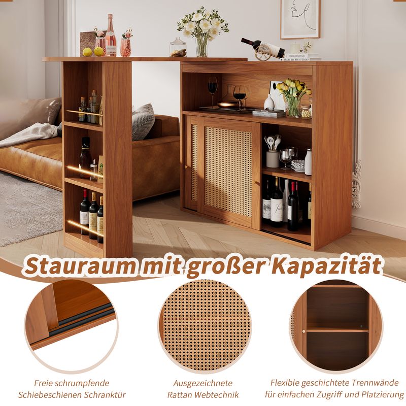 Barre aperte con fronte in rattan 138-193x104cm_voghion.com