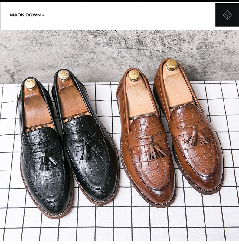 2022 Leren Casual Heren Loafers Band Slip On Mannelijke Dress Schoenen Vrijetijds Stijl Grote Maat 38-47 Goede Slijtvaste Zool_voghion.com