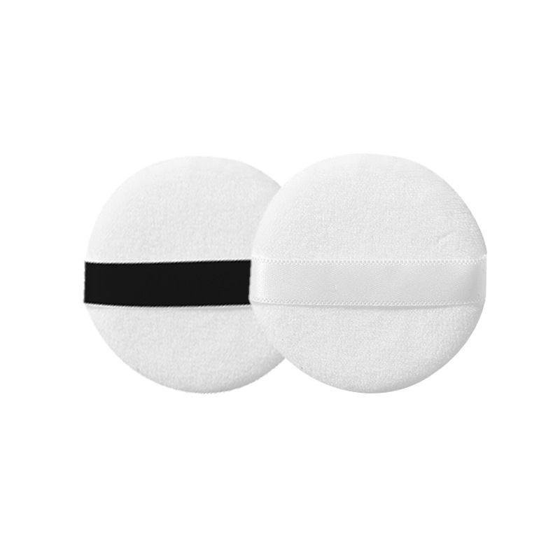 Super Soft Crystal Velvet Black Short Hair Cushion Sponge Small Round Dry Setting Loose Powder Puff_voghion.com