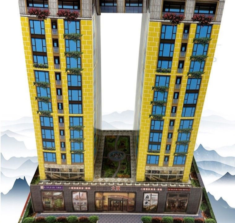 Einkaufszentrum Hochhaus Supermarkt Gelb Brennendes Papier Geistergeld Jahrestag Fünf Sieben Qingming Zhongyuan Kälte_voghion.com