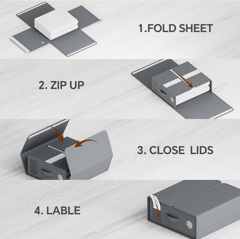 Sheet Storage Bag Foldable Wardrobe Storage Bag Storage Space Sheet Set Storage Bedding Storage Box_voghion.com