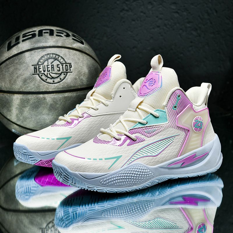 Outdoor cement basketball shoes sports actual combat shoes high top big children youth sports shoes basketball_voghion.com