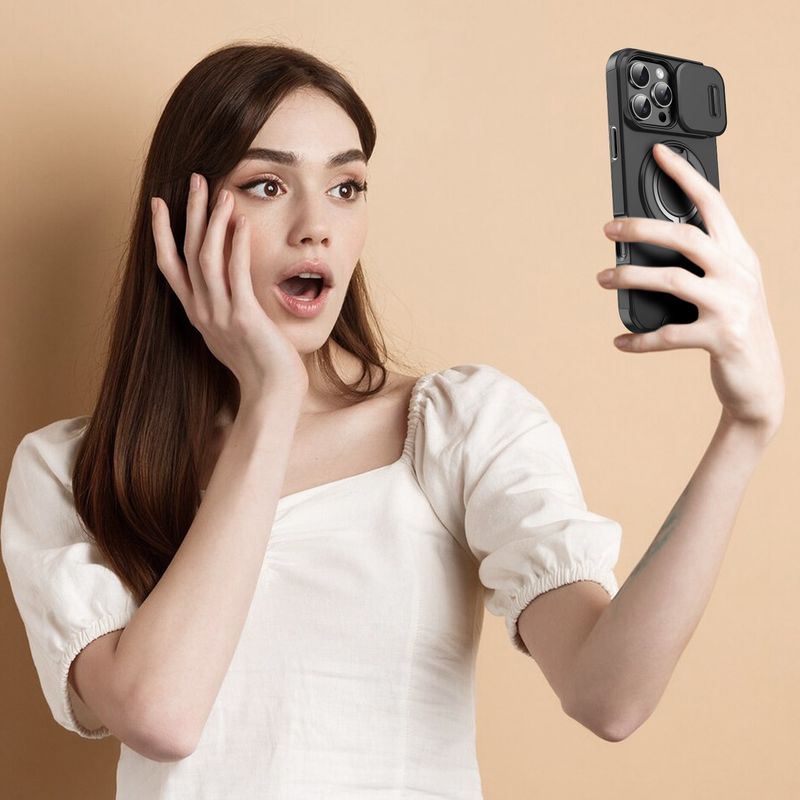 Funda para iPhone 16, 15, 14, 13, 12, 11 Pro Max, XS, XR, 8, 7 Plus, con soporte deslizante, protección para cámara, anillo resistente, a prueba de golpes_voghion.com