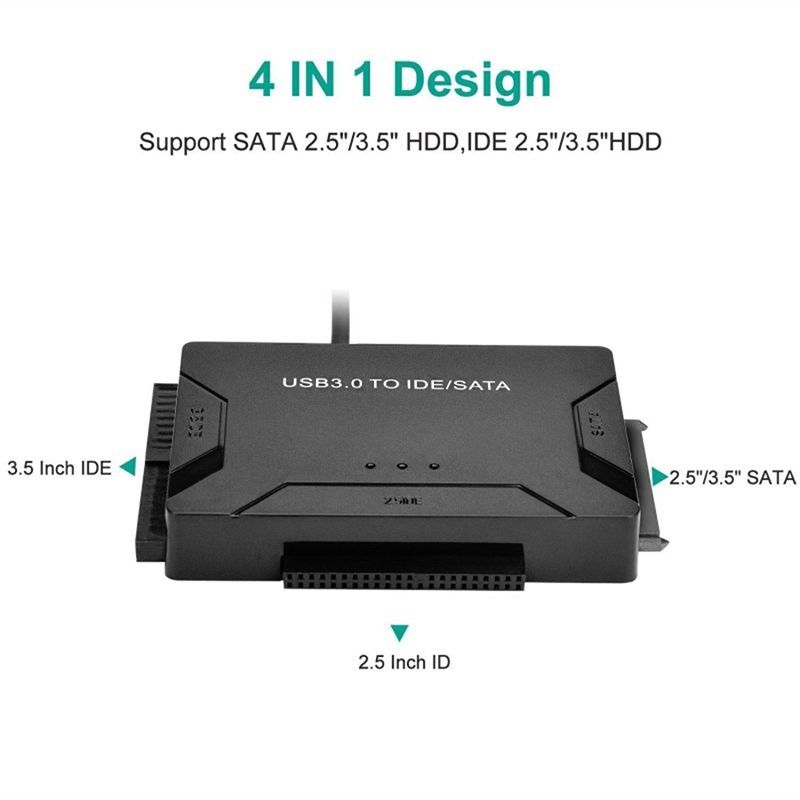 USB 3.0 naar SATA IDE harde schijf adapter converter kabel voor 3,5 2,5 inch HDD/SSD CD DVD ROM CD-RW 3 in 1 IDE SATA adapter_voghion.com