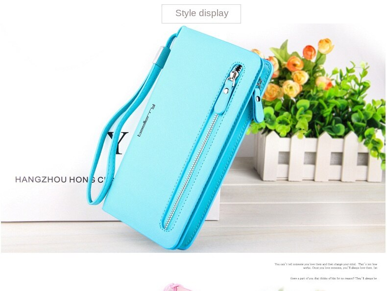 Portfel damski Baellerry New Arrival długa wielofunkcyjna portmonetka damska zapinana na zamek błyskawiczny torba na telefon komórkowy_voghion.com