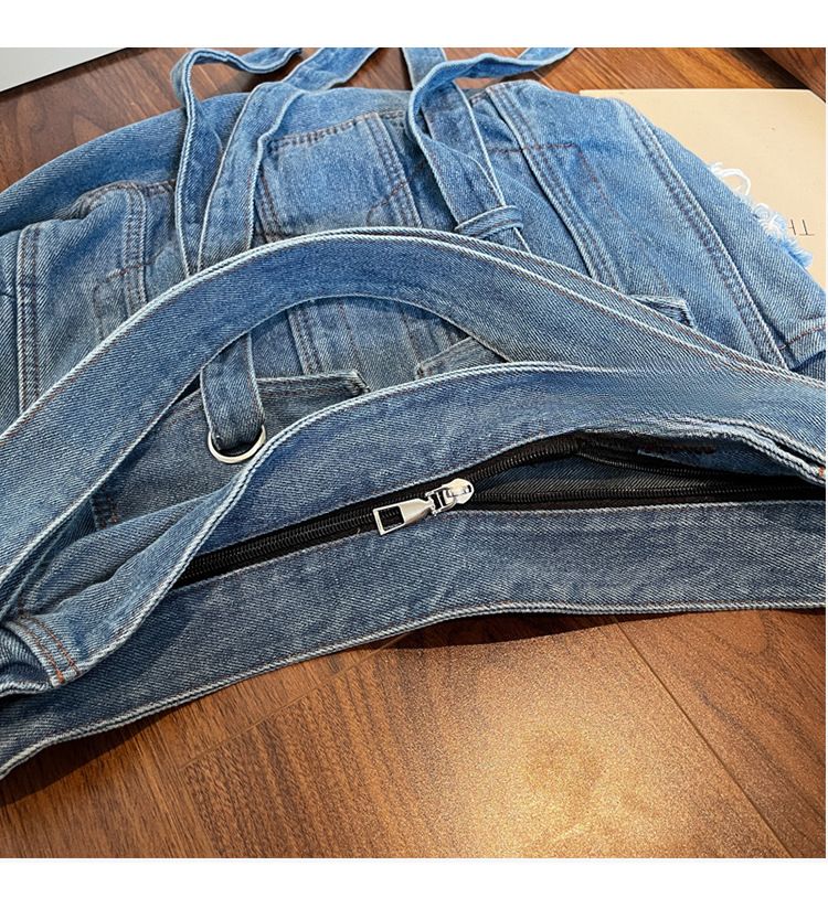 Borsa a tracolla in denim, grande capacità, da donna_voghion.com