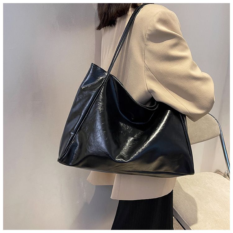 Women's Bags Tote Bag Women's Bag New Autumn And Winter Large Capacity Soft Leather Shoulder Bag Retro Casual Portable Bucket Bag_voghion.com