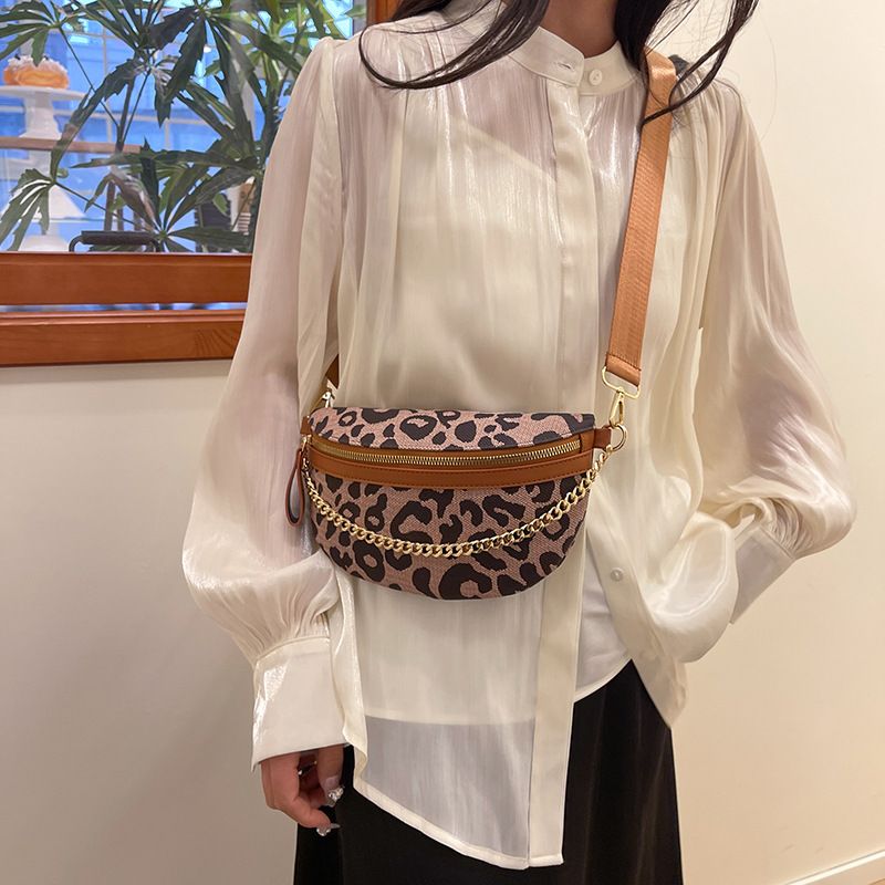 Borsa a tracolla monospalla con stampa leopardata, nuova moda, a quadri, da donna, con tracolla testurizzata_voghion.com