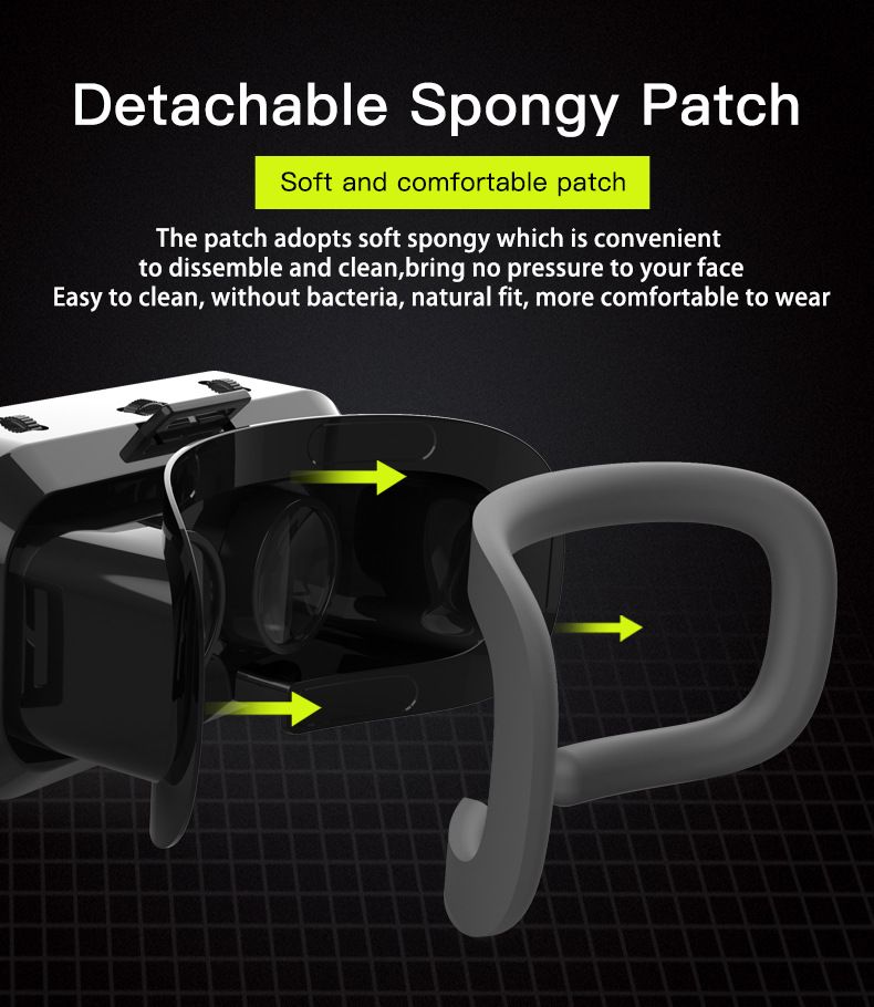 Cross border hot selling VRSHINECON Qianhuan VR glasses G10 virtual reality panoramic large screen mobile phone VR glasses_voghion.com