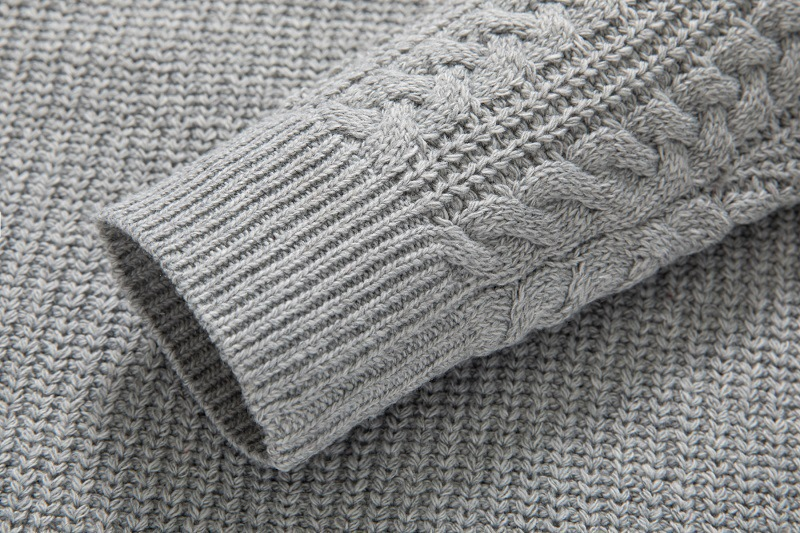 Toamna și iarna, pulover cu guler înalt și jumătate, cald, culoare solidă, pentru bărbați, pulover subțire, tricotat, haină de bază_voghion.com