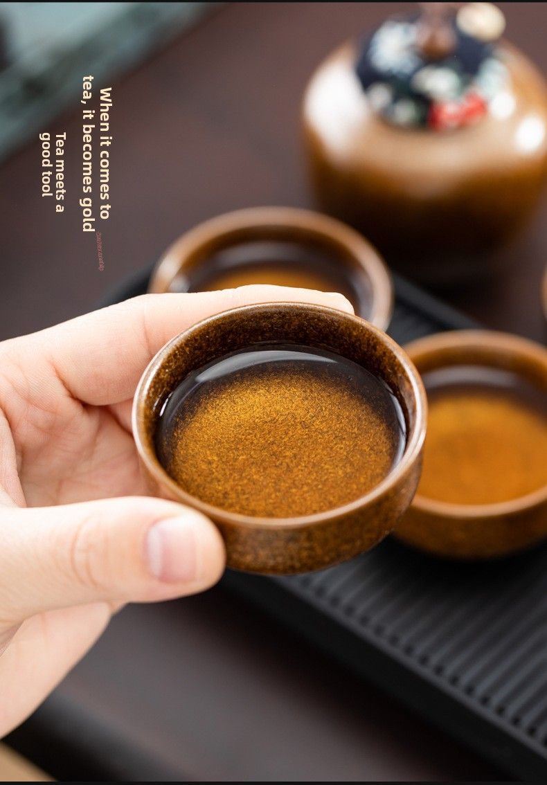 Set Small Portable Quick Tea Cup Outdoor Camping Travel Teapot Teacup One Pot Two Cups_voghion.com