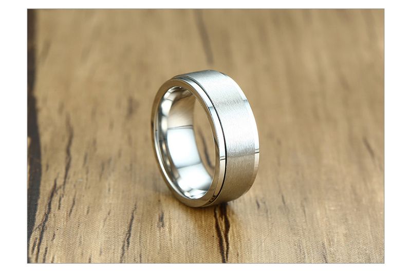 Vnox Spinner drehbar für Männer und Frauen, 6/8 mm, massiver, glänzender, matter Ehering, schlicht, lässig, klassisch, Retro, brüderlich_voghion.com