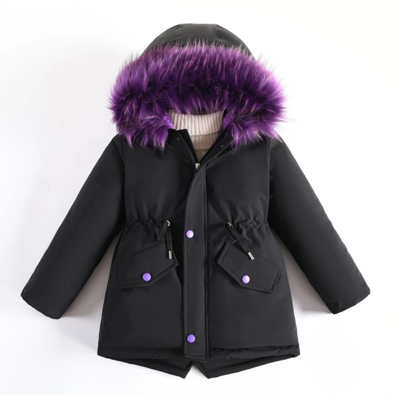 Kinderbekleidung Mädchen-Wintermantel mit wolleverdicktem Mädchen-Steppmantel zur Überwindung geschickt_voghion.com