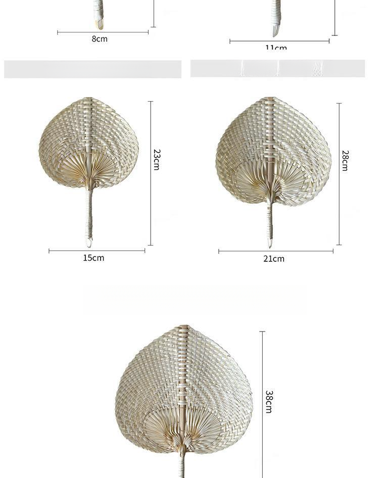 Traditional Summer Handmade Palm Leaf Fan For Kids, Baby, Mosquito Repellent, Cooling, Woven_voghion.com