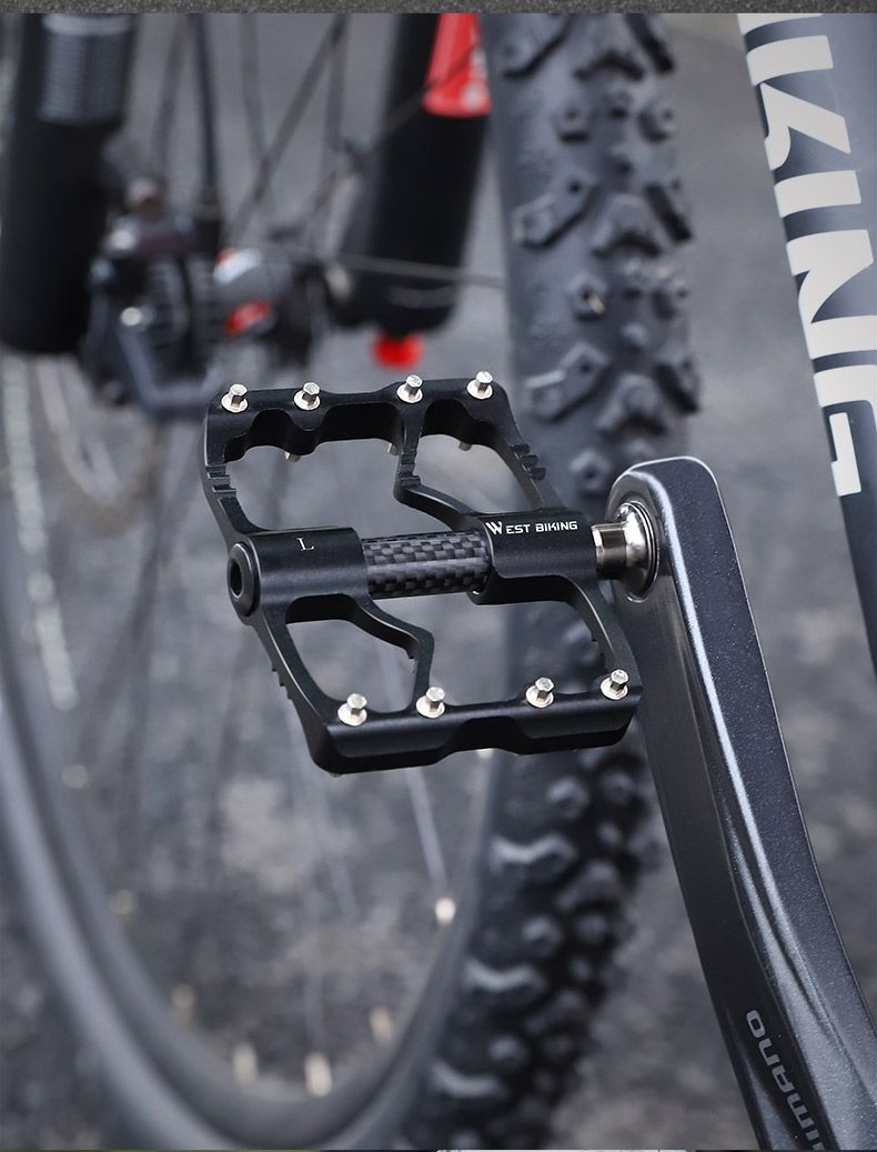 Xiqizhe Bicycle Aluminum Alloy 3 Bearing Mountain Road Bike Pedal Carbon Fiber Shaft Sleeve_voghion.com