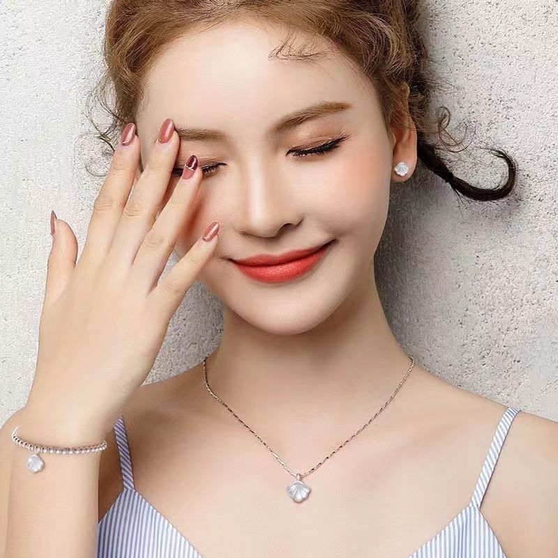 Collana da donna 999 One Beizi, ciondolo a forma di conchiglia in argento puro, regalo per la fidanzata per San Valentino o compleanno_voghion.com