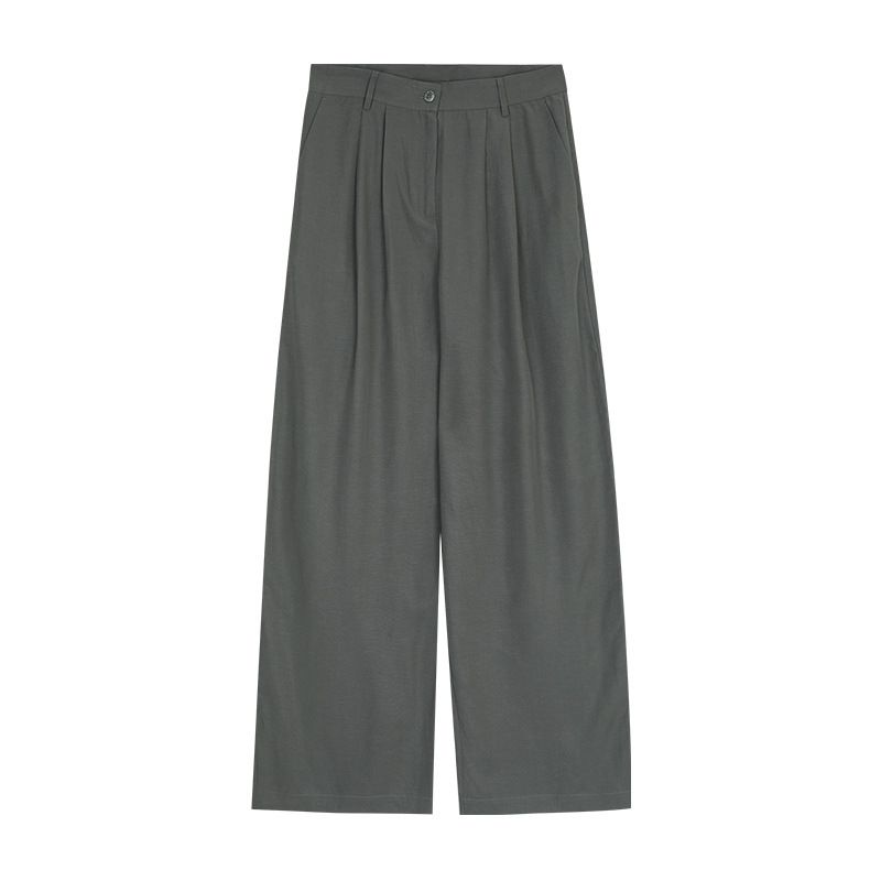 Suitable For All Seasons CLEAN SPACE Versatile Breathable Casual For Women 2025 Thirteen Lines New Korean Style High Waist Loose Pants 55179_voghion.com