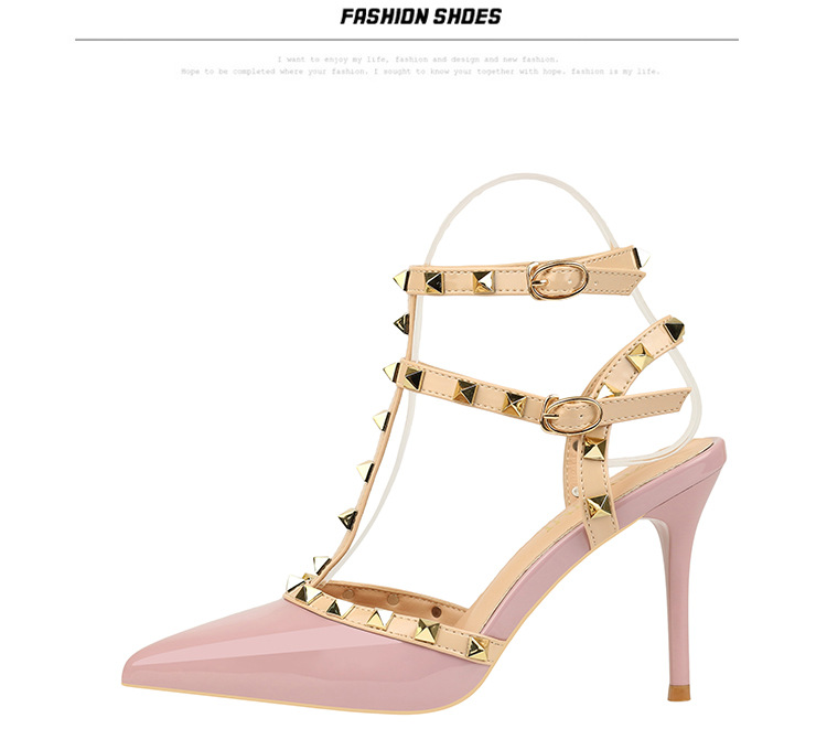 Frauen Schuhe mode niet damen spitz flach mund hochhackigen einzelnen schuhe frauen sommer neue sandalen großhandel_voghion.com