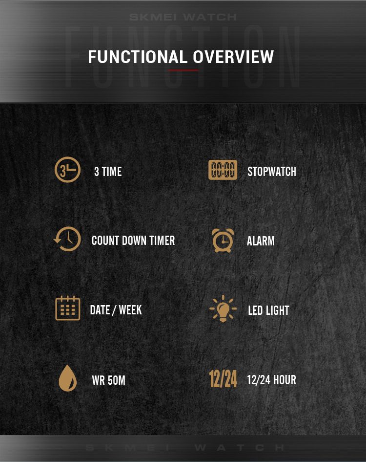 SKMEI Fashion Sport Double Display Digital Electronic Watch LED Light Quartz Watches For Men Waterproof Alarm Clock Wristwatches_voghion.com