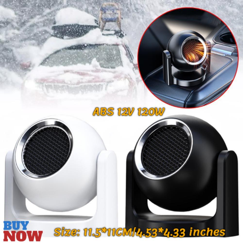 Riscaldatore portatile 12V 120W Ventilatore elettrico per riscaldamento Asciugatrice automatica per parabrezza Deing Demister Sbrinatore per accessori per auto_voghion.com
