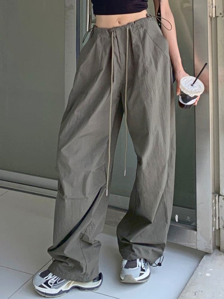 Heißer verkauf Sommer Vintage Y2k Fracht Frauen Taschen High Street Fashion Baggy Weiblichen Koreanischen Stil Beiläufige Breite Bein Hosen 2023 Neue_voghion.com