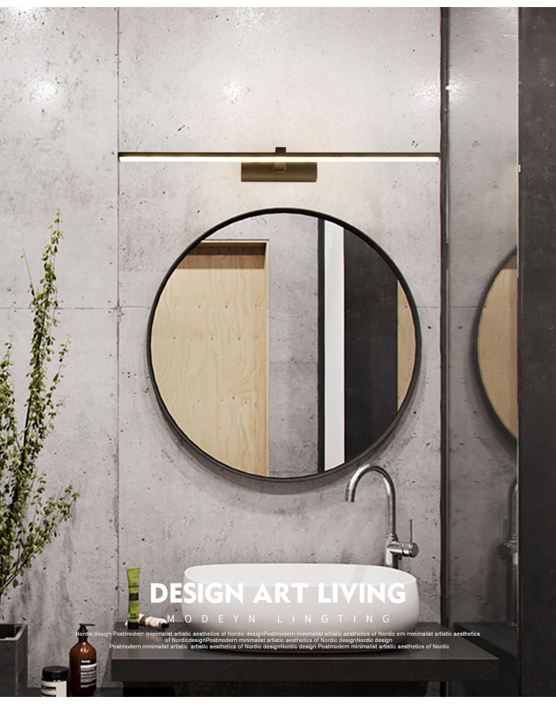 Nordic Stil LED Badezimmer Spiegel Front Waschraum Wasserdichte Wand Moderne Einfache Eitelkeit Licht_voghion.com