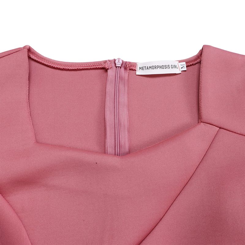 Women's Clothing fashion temperament elegant ruffled solid color hip wrapped _voghion.com
