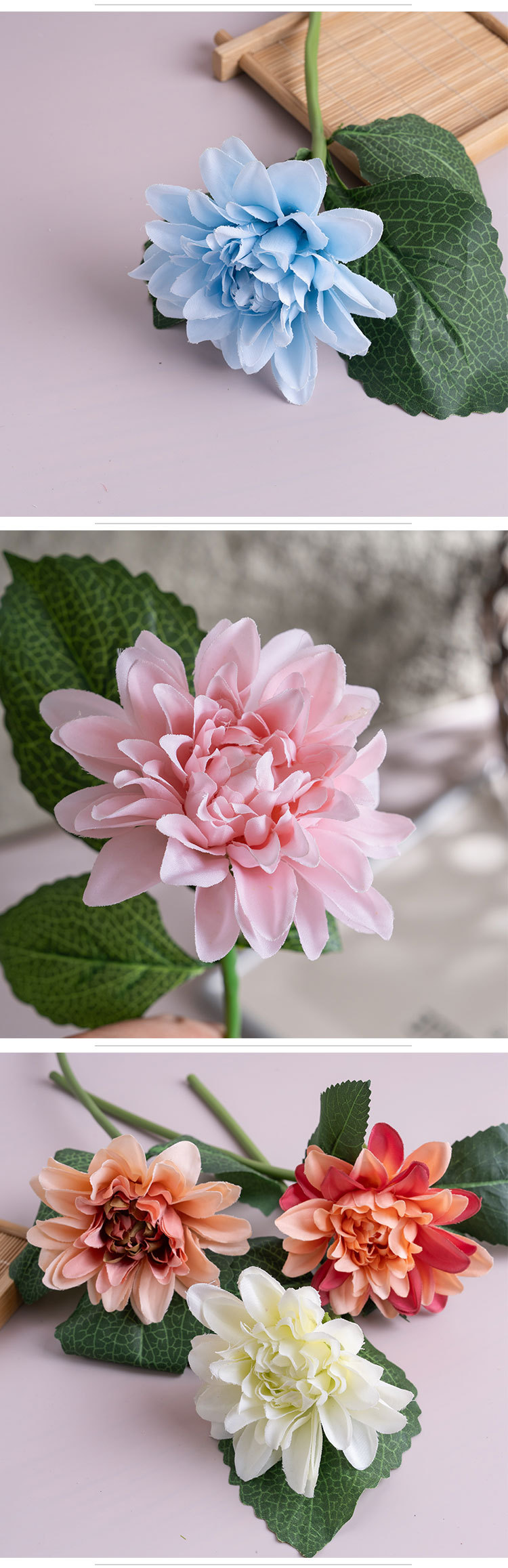 Grenseoverskridende Xiaolihua kunstig blomst av én gren, produsent av hjemmedekorasjonsbukett med roser, kunstig blomst til veggen GF15538-2_voghion.com