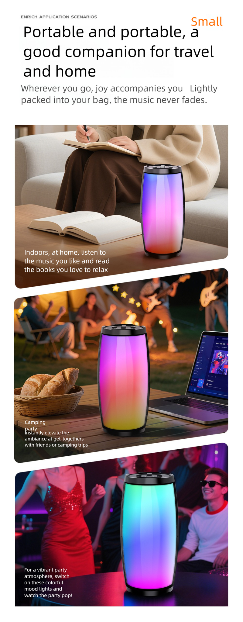 Berlin Sound Internet Celebrity Wireless Bluetooth Speaker High Aesthetic Subwoofer Long Battery Life Card Slot USB_voghion.com