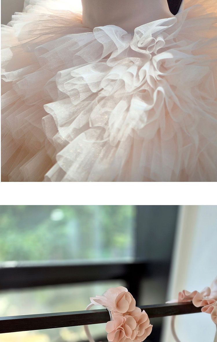 Abito per il primo compleanno della neonata in stile coreano - Abito da principessa in soffice tulle per Zhua Zhou e Cake Smash_voghion.com
