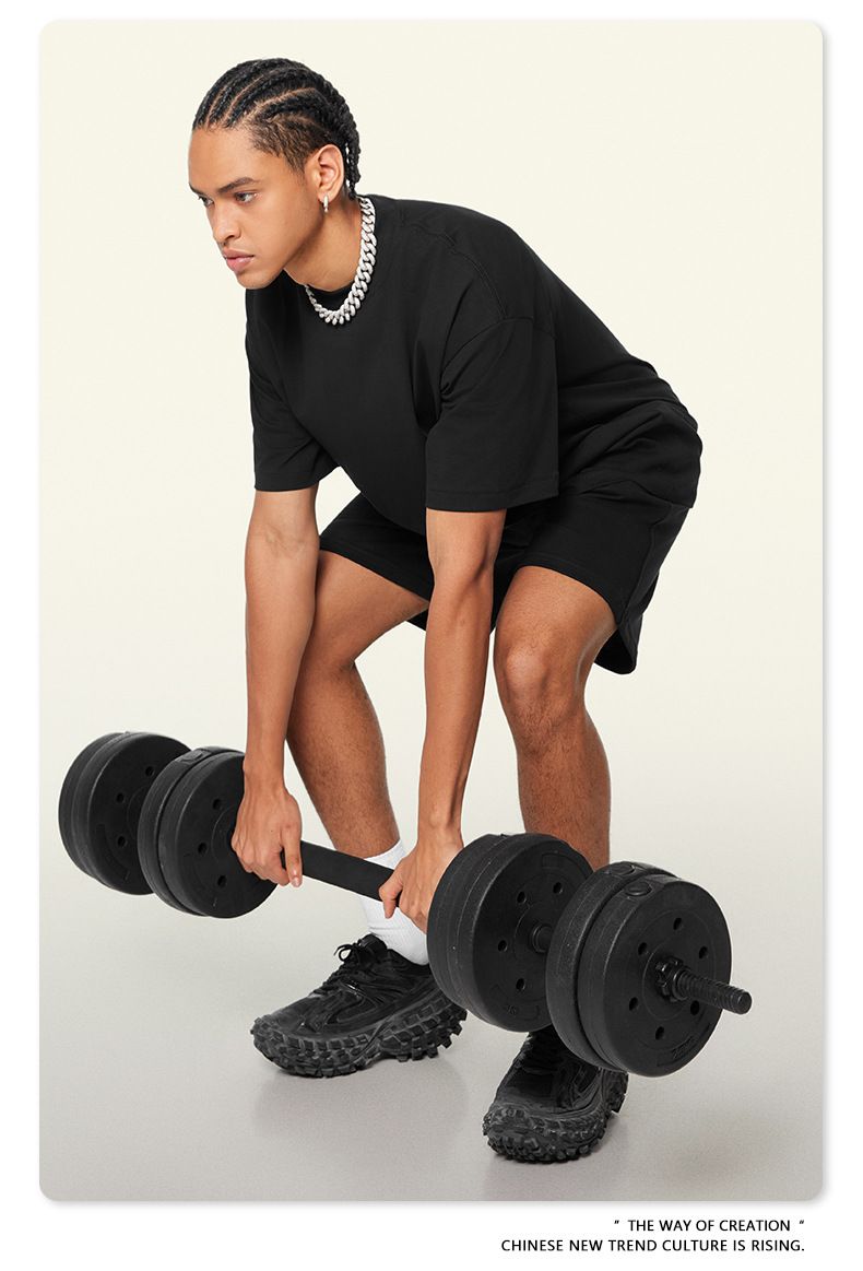 Herren 2024 Frühjahr und Sommer 280G Basic-Shorts, lockere Fünf-Punkt-Hosen der Jugendtrendmarke, Sommer-Herren-Shorts_voghion.com