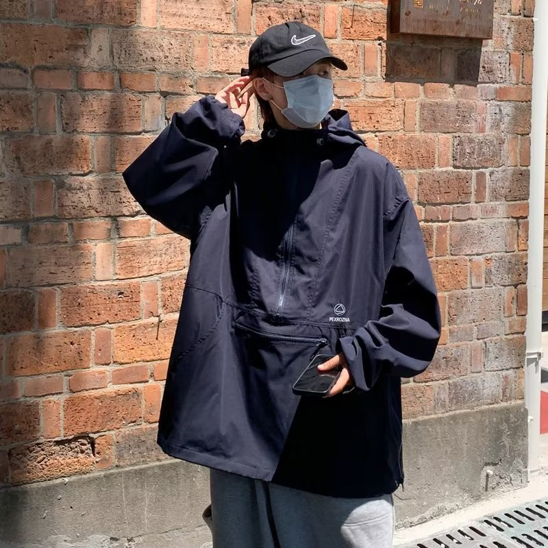 Giacca Charge, pullover funzionale con mezza cerniera, alla moda, primaverile e autunnale, da uomo di High Street americano, vestibilità ampia e funzionale_voghion.com