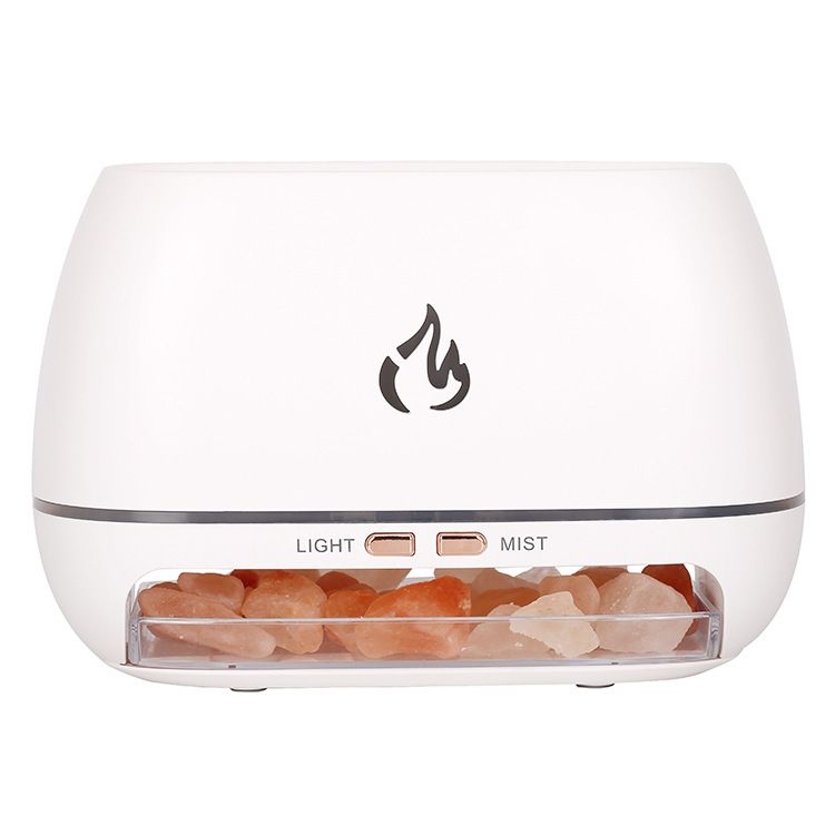 Diffusor für ätherische Öle mit mehrfarbiger LED-Flamme und Aromatherapie- und Luftbefeuchterfunktion, 500 ml großes Fassungsvermögen, Stromversorgung über USB, leiser Betrieb für zu Hause_voghion.com