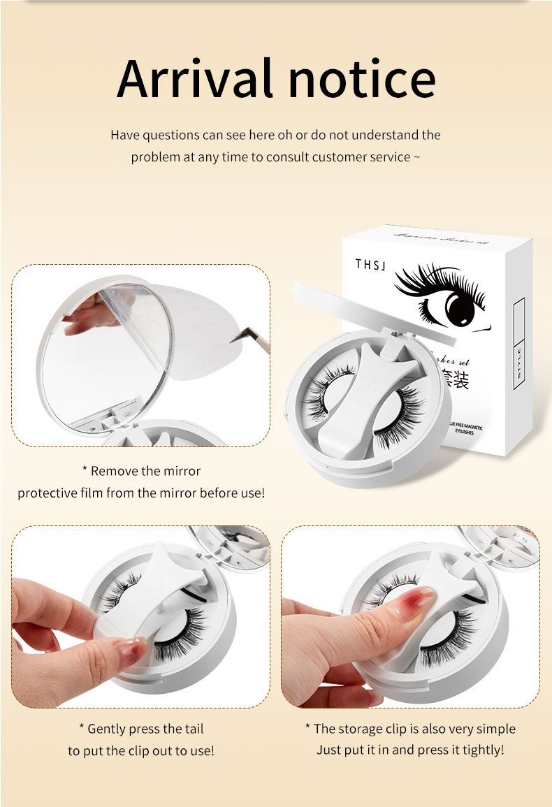 Magnetic Eyelashes Set With Storage Box - Glue Free, Natural Thick Lashes For European & American Style (Portable & Reusable)_voghion.com