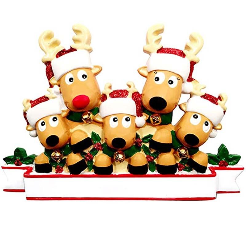 Colgante navideño de alce de resina de PVC para árbol de Navidad, adorno navideño_voghion.com